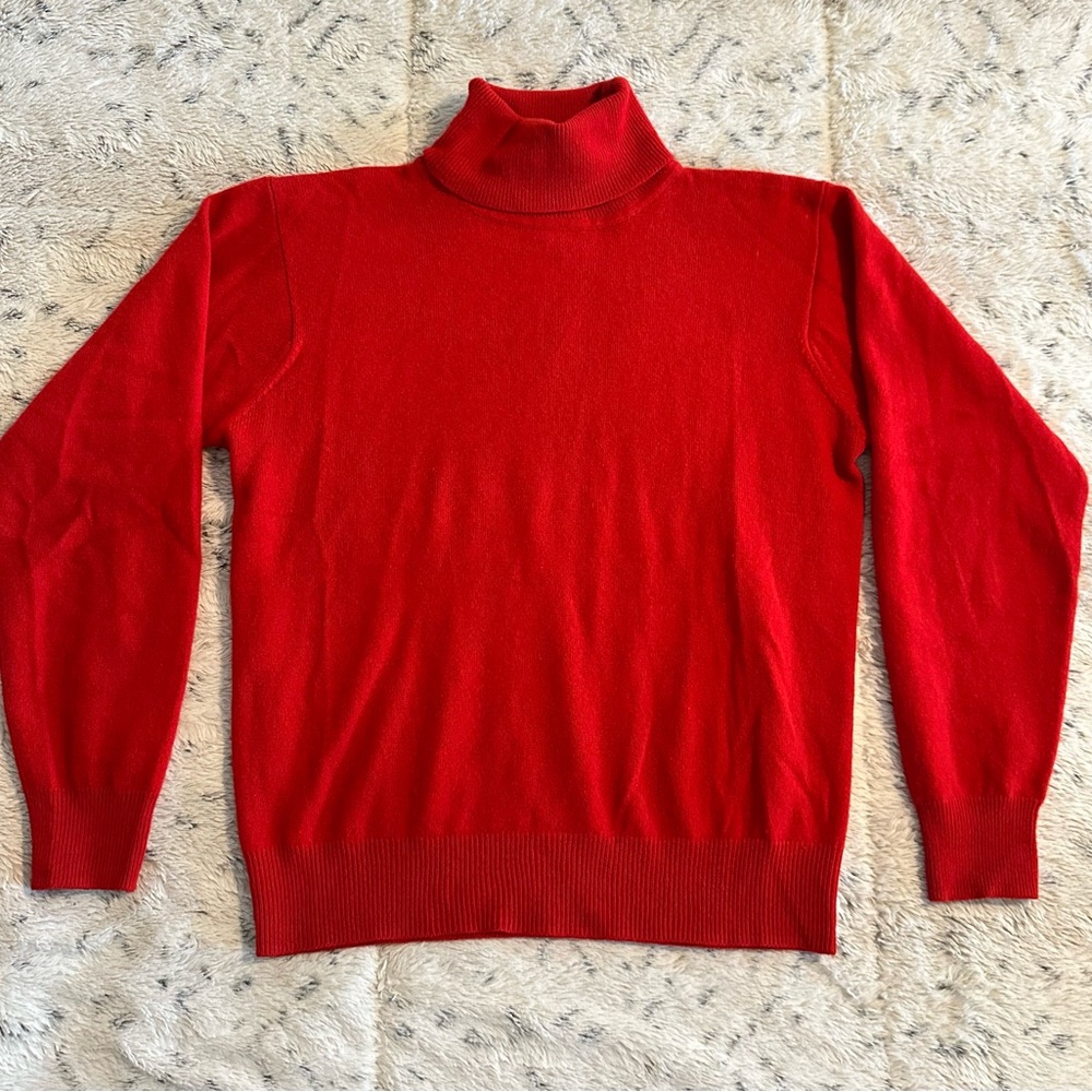 Vintage JUNO 100% Cashmere Turtleneck Sweater - Size M - Made in Hong Kong